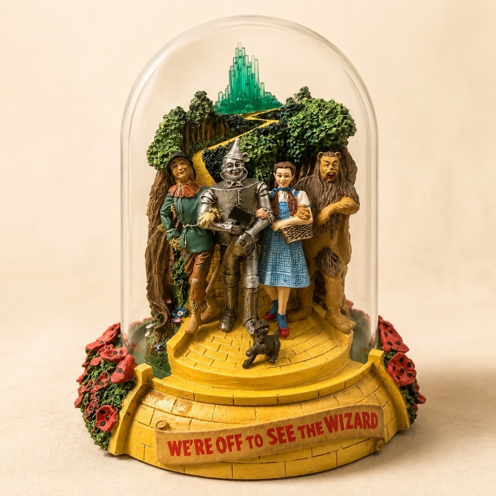Franklin Mint 1994 Wizard of Oz We're Off to See the Wizard Musical Sculpture